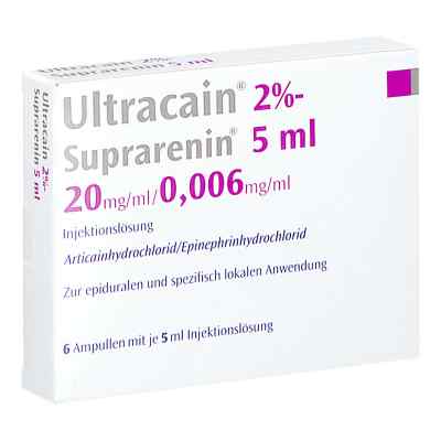 Ultracain 2% Suprarenin 5 ml iniecto -lösung i.e.Amp. 6X5 ml von Septodont GmbH PZN 07008080