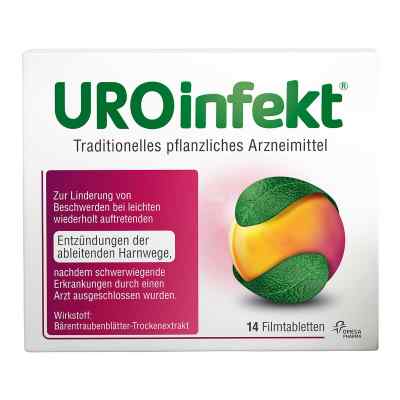Uroinfekt 864 mg Filmtabletten 14 stk von Perrigo Deutschland GmbH PZN 16622123