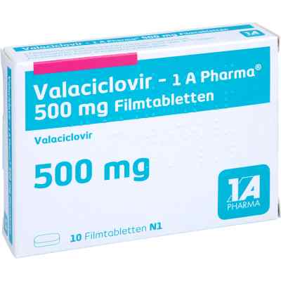 Valaciclovir-1a Pharma 500 mg Filmtabletten 10 stk von 1 A Pharma GmbH PZN 05486272