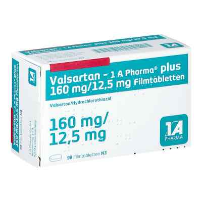 Valsartan-1A Pharma plus 160mg/12,5mg 98 stk von 1 A Pharma GmbH PZN 07581046