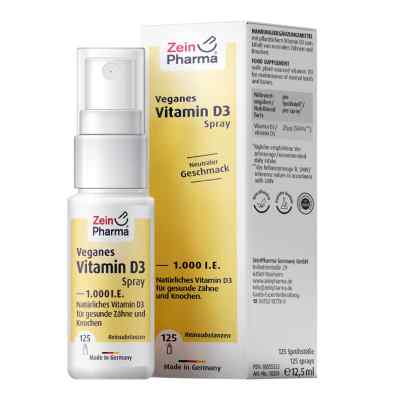 Veganes Vitamin D3 Spray 1000 internationale Einheiten 12.5 ml von ZeinPharma Germany GmbH PZN 18055533