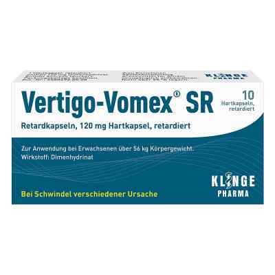 Vertigo-Vomex SR Retardkapseln 10 stk von Klinge Pharma GmbH PZN 00278008