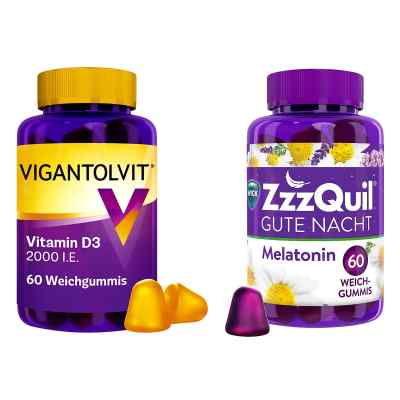 Vigantolvit 2000 i.E. Vitamin D3 60 stk + Wick Zzzquil Gute Nach 1 stk von WICK Pharma - Zweigniederlassung der Procter & Gam PZN 08102459