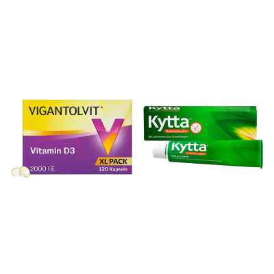 Vigantolvit 2000 i.E. Vitamin D3 Weichkapseln 120 stk + Kytta Sc 1 stk von  PZN 08102458