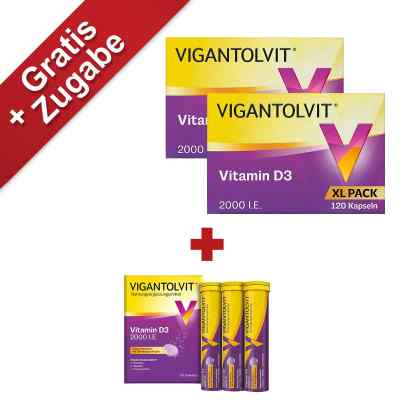 Vigantolvit 2000i.E. Vitamin D3 + GRATIS 60Stück Brausetabletten 1 stk von WICK Pharma - Zweigniederlassung PZN 08102497