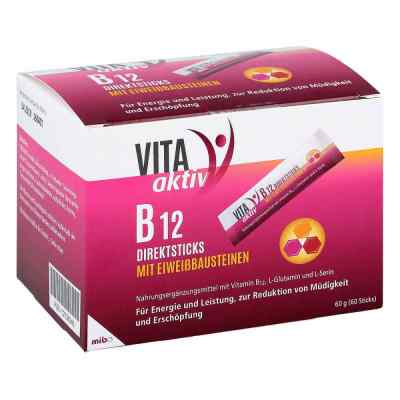 Vita Aktiv B12 Direktsticks mit Eiweissbausteinen 60 stk von MIBE GmbH Arzneimittel PZN 12726340
