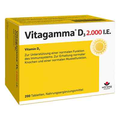 Vitagamma D3 2.000 I.e. Vitamin D3 Nem Tabletten 200 stk von Wörwag Pharma GmbH & Co. KG PZN 10796098