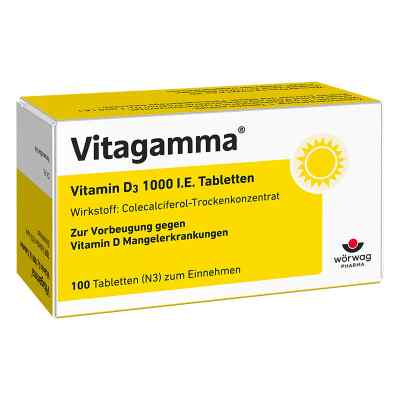 Vitagamma Vitamin D3 1000 I.E. Tabletten 100 stk von Wörwag Pharma GmbH & Co. KG PZN 01486045