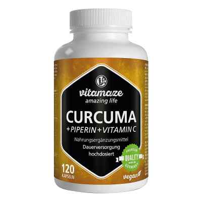 Vitamaze CURCUMA+PIPERIN+Vitamin C vegan 120 stk von Vitamaze GmbH PZN 12580511
