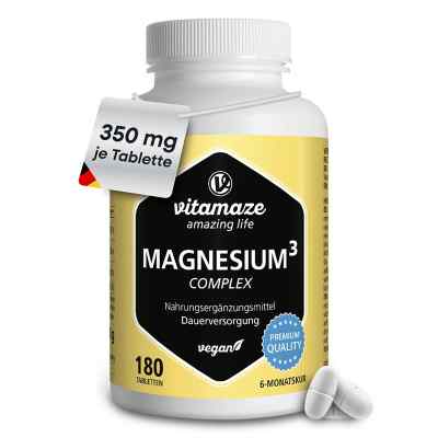 Vitamaze MAGNESIUM 350 mg Komplex Citrat/Oxid/Carbon.vegan