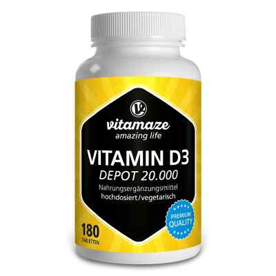 Vitamaze Vitamin D3 Depot 20.000 i.E. hochdosiert 180 stk von Vitamaze GmbH PZN 13815270