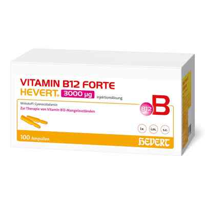 Vitamin B12 forte Hevert 3000 µg Ampullen  100X2 ml von Hevert-Arzneimittel GmbH & Co. KG PZN 19831821