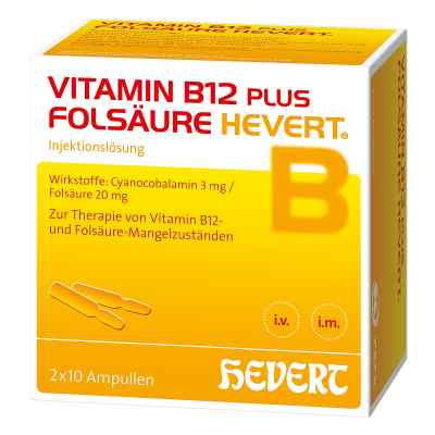 Vitamin B12 plus Folsäure Hevert Ampullen-Paare