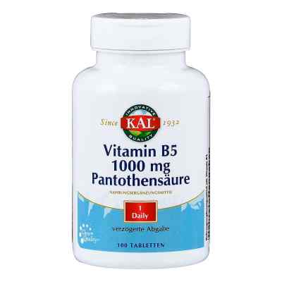 Vitamin B5 1000 mg Pantothensäure Tabletten 100 stk von Nutraceutical Corporation PZN 15880403