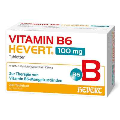 Vitamin B6 Hevert 100 Mg Tabletten 200 stk von Hevert-Arzneimittel GmbH & Co. KG PZN 19802736