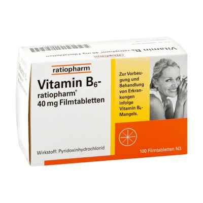 Vitamin B6 ratiopharm 40 mg Filmtabletten 100 stk von ratiopharm GmbH PZN 01586077