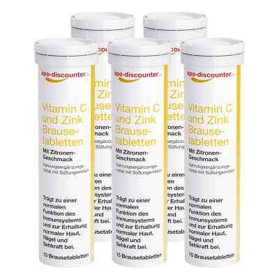 Vitamin C und Zink Brausetabletten von apo-discounter 5x15 stk von Apologistics GmbH PZN 08101502