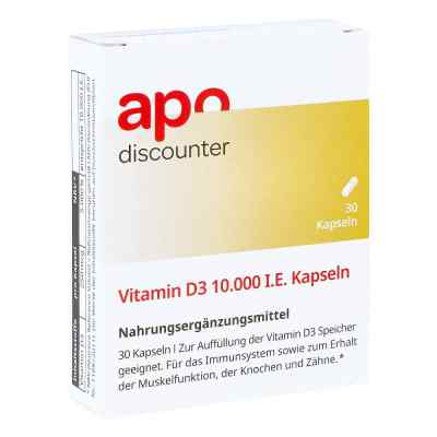 Vitamin D3 10.000 I.e. Kapseln mit Vitamin D3 30 stk von apo.com Group GmbH PZN 16908428