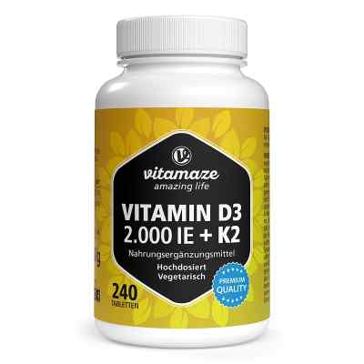 Vitamin D3 2000 IE + K2 Tabletten