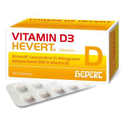 Vitamin D3 Hevert Tabletten 100 stk von Hevert Arzneimittel GmbH & Co. K PZN 04897760