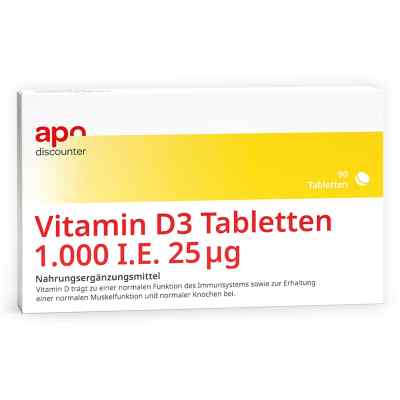 Vitamin D3 Tabletten 1000 I.E. 25 mcg von apodiscounter
