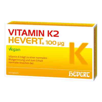 Vitamin K2 Hevert 100 [my]g Kapseln 60 stk von Hevert Arzneimittel GmbH & Co. K PZN 12870284