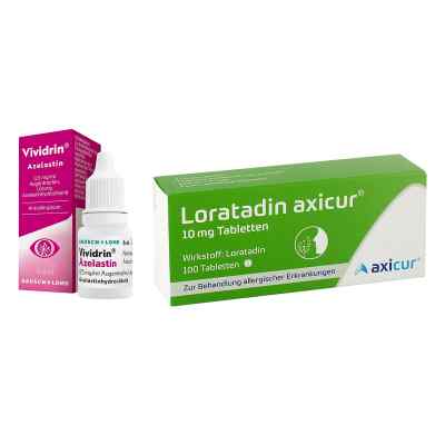 Vividrin Azelastin Augentropfen + Loratadin axicur 10 Mg Tablett 1 Pck von  PZN 08105198