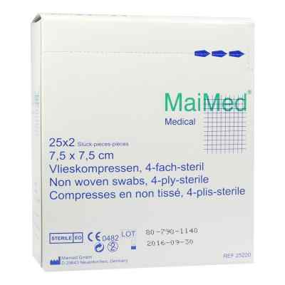 Vlieskompressen 7,5x7,5 cm steril 25X2 stk von MaiMed GmbH PZN 02067310