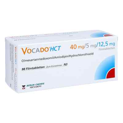 Vocado Hct 40 mg/5 mg/12,5 mg Filmtabletten 98 stk von BERLIN-CHEMIE AG PZN 07381927
