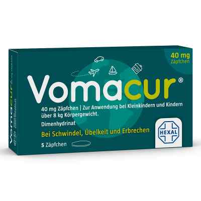 Vomacur® 40 mg Zäpfchen 5 stk von Hexal AG PZN 03879613