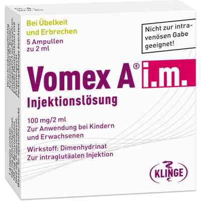 Vomex A intramuskulär Injektionslösung 5X2 ml von Klinge Pharma GmbH PZN 01116383