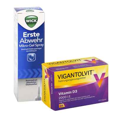 Wick erste Abwehr +Vigantolvit 120St. 2 Pck von WICK Pharma - Zweigniederlassung PZN 08101075