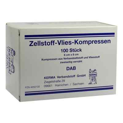 Zellstoff Vlies Kompressen 6x8cm unsteril 100 stk von KERMA Verbandstoff GmbH PZN 04050130