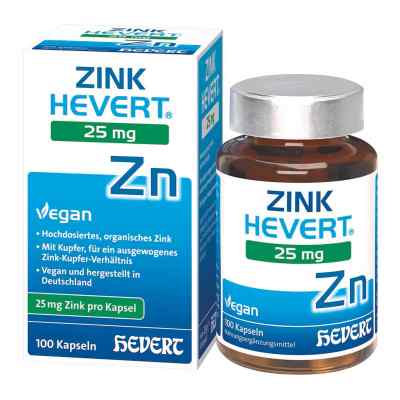 Zink Hevert 25 Mg Kapseln 100 stk von Hevert-Arzneimittel GmbH & Co. KG PZN 19885159