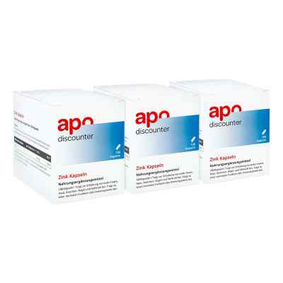 Zink Kapseln 15 mg von apo-discounter 3x180 stk von apo.com Group GmbH PZN 08101865