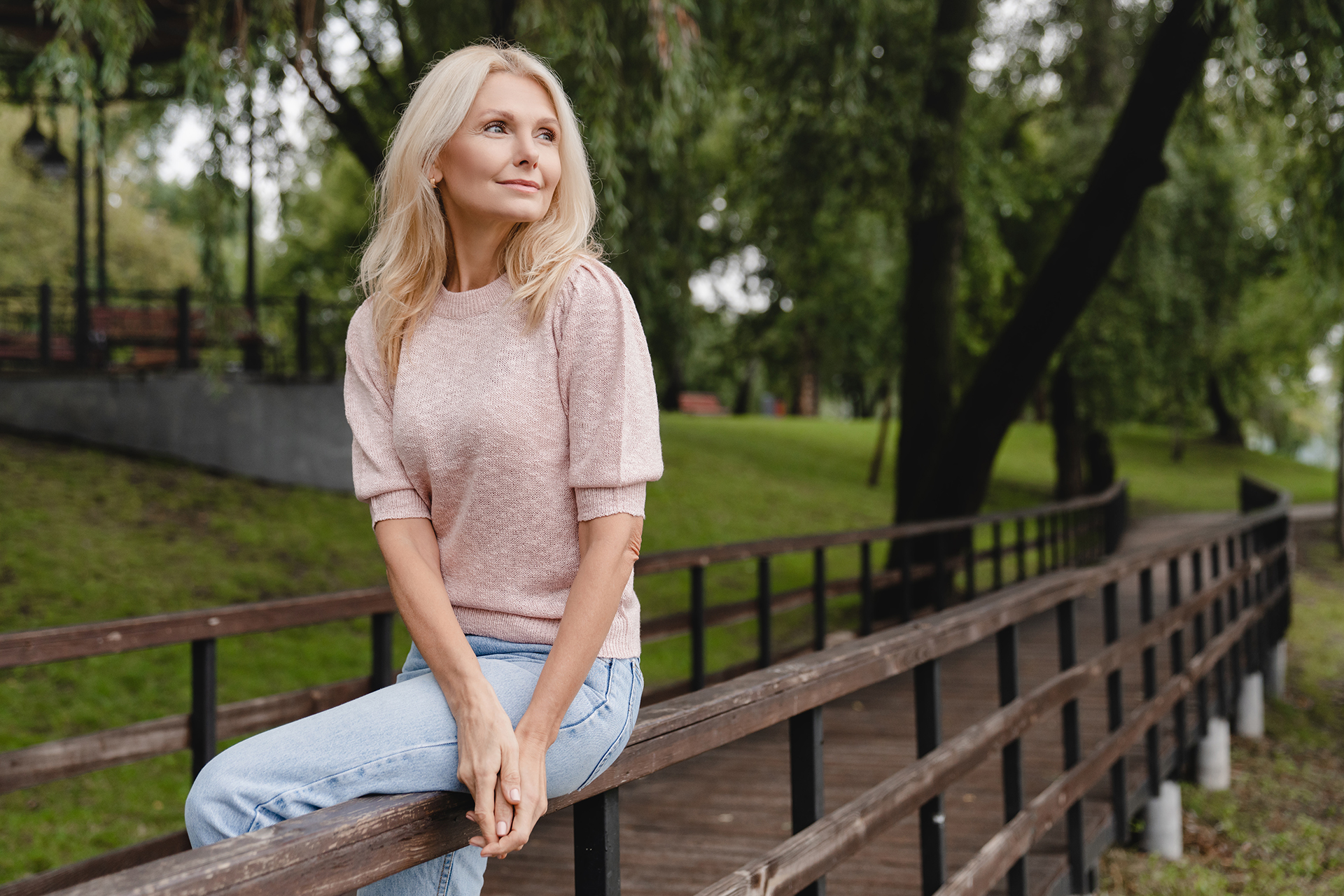 Frau im Park