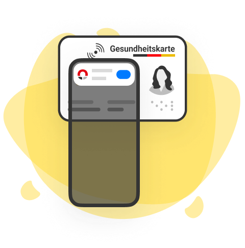 Elektronische Gesundheitskarte auf Smartphone für App-Nutzung